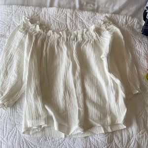 Size L white off the shoulder top